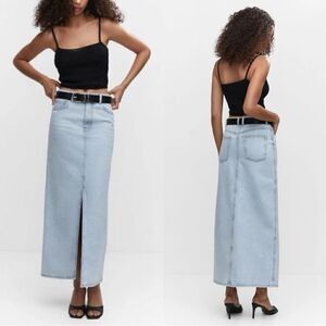 Mango Denim Maxi skirt